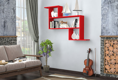 Scaffale da muro Zayra Rosso