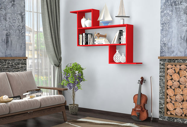 Scaffale da muro Zayra Rosso