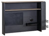 Scaffale multifunzionale per giovani in paglia, Blacky Black / Nature, l108xL29xH72 cm