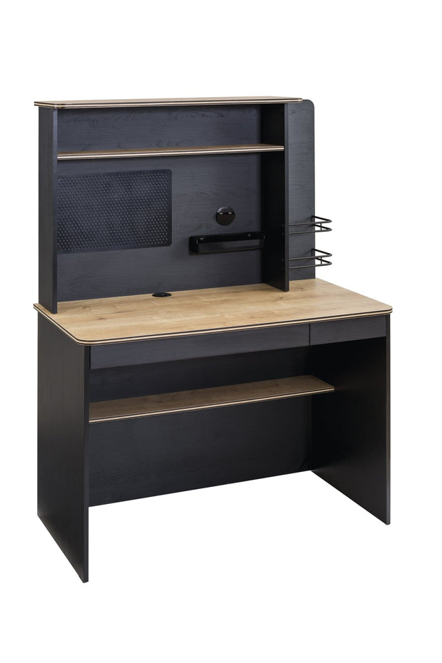 Scaffale multifunzionale per giovani in paglia, Blacky Black / Nature, l108xL29xH72 cm (5)