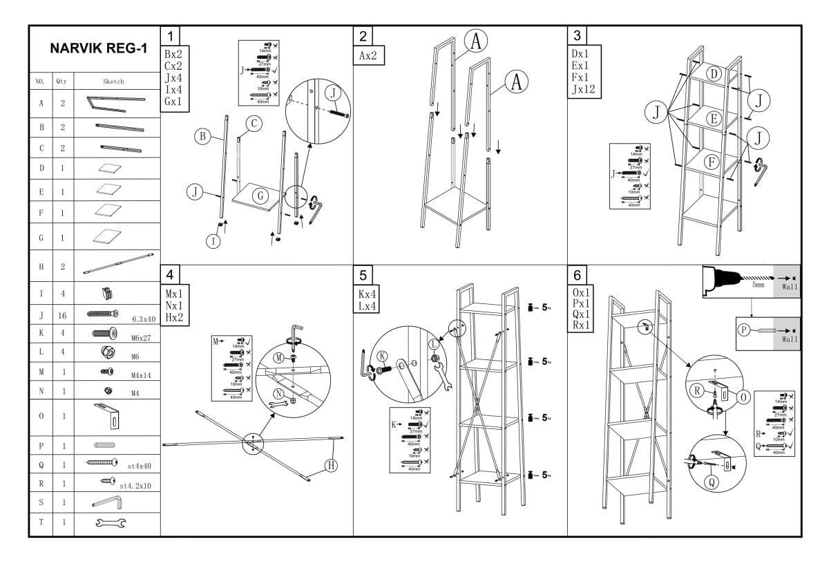 Halmar Scaffale Narcis Reg-1 Quercia