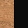 Scaffale piccolo Mosaico 34 Rovere / Nero in legno e impiallacciatura, l135xl25xh28 cm (3)
