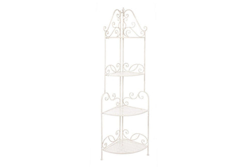 Bizzotto Scaffale pieghevole da giardino Emily Corner Alto Crema