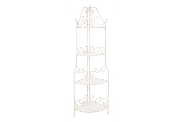 Bizzotto Scaffale pieghevole da giardino Emily Corner Alto Crema