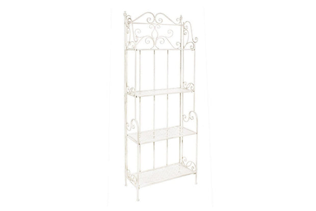 Bizzotto Scaffale pieghevole da giardino Emily Crema