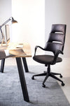 Bizzotto Scaun de birou ergonomic, tapitat cu stofa Bart Negru, l62xA62,5xH117,5-125,5 cm