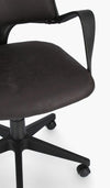 Bizzotto Scaun de birou ergonomic, tapitat cu stofa Bart Negru, l62xA62,5xH117,5-125,5 cm