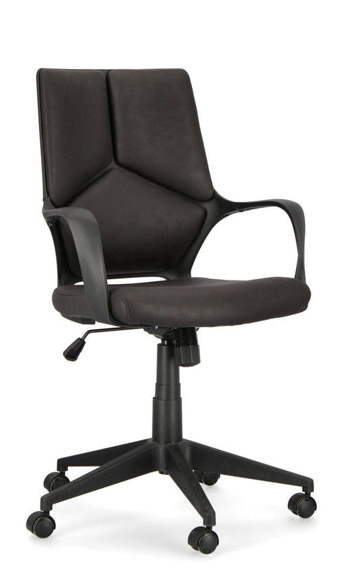 Bizzotto Scaun de birou ergonomic, tapitat cu stofa Damon Small Negru, l61xA61,5xH96-106 cm