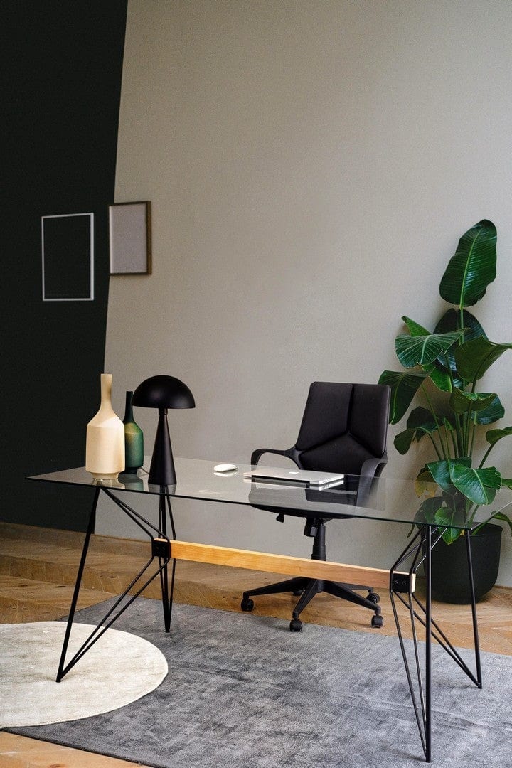 Bizzotto Scaun de birou ergonomic, tapitat cu stofa Damon Small Negru, l61xA61,5xH96-106 cm