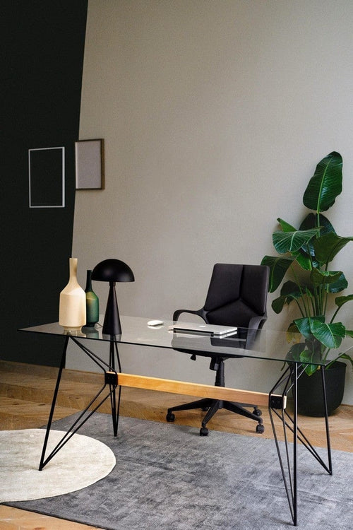 Bizzotto Scaun de birou ergonomic, tapitat cu stofa Damon Small Negru, l61xA61,5xH96-106 cm
