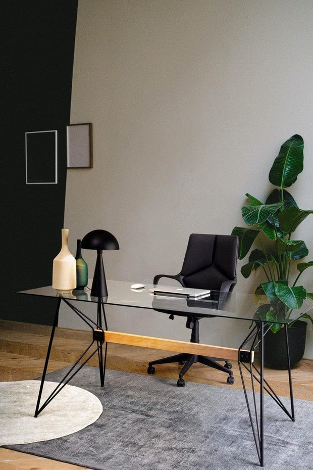 Bizzotto Scaun de birou ergonomic, tapitat cu stofa Damon Small Negru, l61xA61,5xH96-106 cm