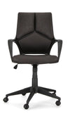 Bizzotto Scaun de birou ergonomic, tapitat cu stofa Damon Small Negru, l61xA61,5xH96-106 cm