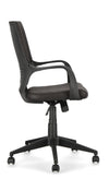 Bizzotto Scaun de birou ergonomic, tapitat cu stofa Damon Small Negru, l61xA61,5xH96-106 cm