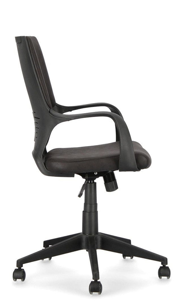 Bizzotto Scaun de birou ergonomic, tapitat cu stofa Damon Small Negru, l61xA61,5xH96-106 cm