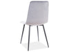 Signal Scaun tapitat cu stofa si picioare metalice, Irinane Velvet Gri / Negru, l46xA53xH84 cm