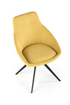 Halmar Scaun tapitat cu stofa si picioare metalice, Kai-431 Galben / Negru, l55xA54xH84 cm