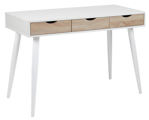 Actona Scrivania con 3 cassetti Neptun Bianco