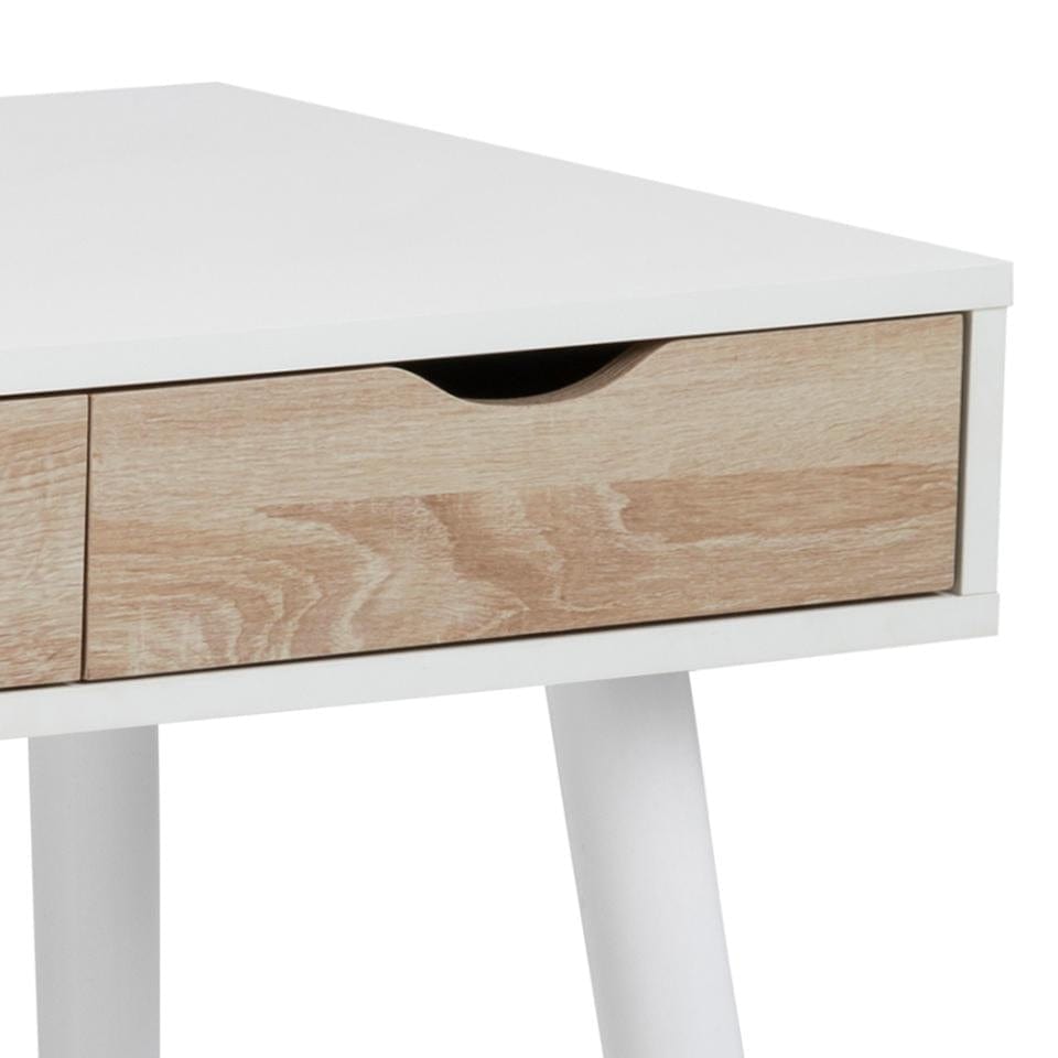 Actona Scrivania con 3 cassetti Neptun Bianco