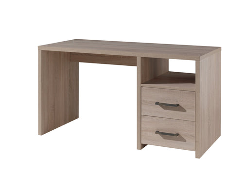 Scrivania per bambini Aline in rovere chiaro con 2 cassetti, L40,4xL66,5xH77 cm