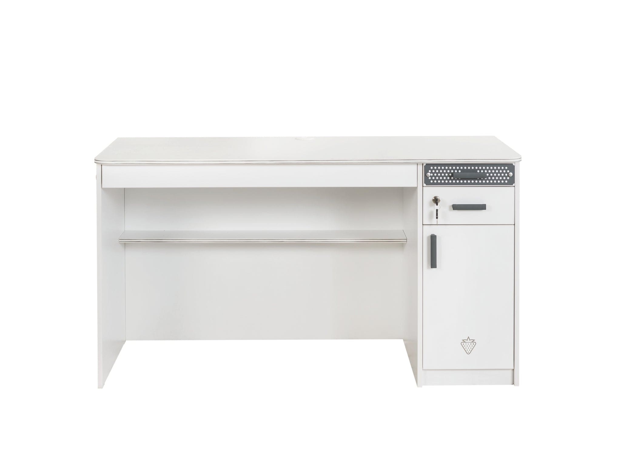 Scrivania per ragazzi, 3 cassetti e 1 anta, L138xL58xH75 cm (1)