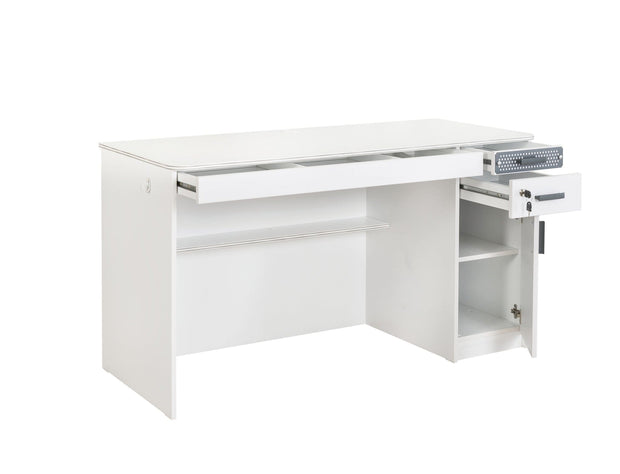 Scrivania per ragazzi, 3 cassetti e 1 anta, L138xL58xH75 cm (2)