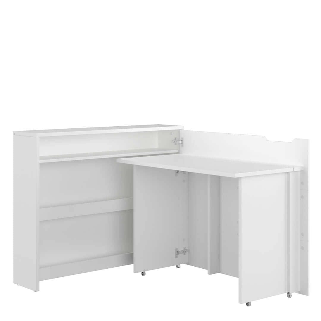 Scrivanie angolare a destro con ripiani e scaffali Work Concept CW01P Bianco Lucido (1)