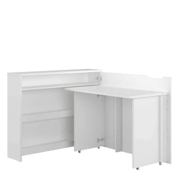 Scrivanie angolare a destro con ripiani e scaffali Work Concept CW01P Bianco Lucido (1)