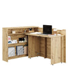 Scrivanie angolare a destro con ripiani e scaffali Work Concept CW01P Quercia