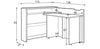 Scrivanie angolare a destro con ripiani e scaffali Work Concept CW01P Quercia (2)