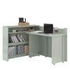 Scrivanie angolare a destro con ripiani e scaffali Work Concept CW01P Verde Opaco (2)