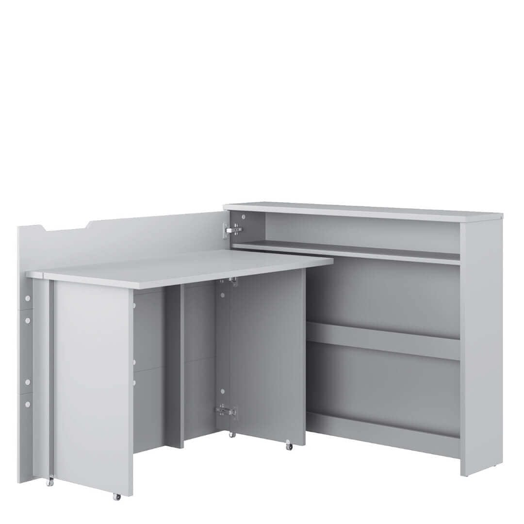 Scrivanie angolare a sinistro con ripiani e scaffali Work Concept CW01L Grigio Opaco (1)