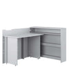 Scrivanie angolare a sinistro con ripiani e scaffali Work Concept CW01L Grigio Opaco (1)