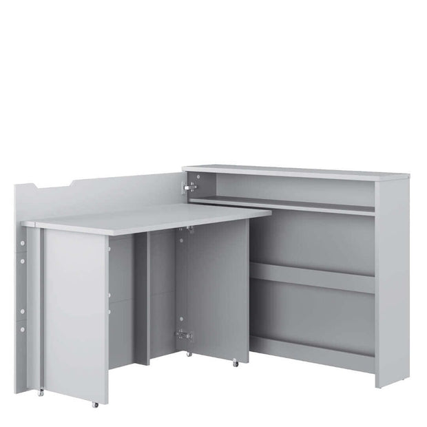 Scrivanie angolare a sinistro con ripiani e scaffali Work Concept CW01L Grigio Opaco (1)