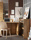 Scrivanie angolare a sinistro con ripiani e scaffali Work Concept CW01L Quercia (2)