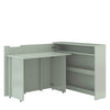 Scrivanie angolare a sinistro con ripiani e scaffali Work Concept CW01L Verde Opaco