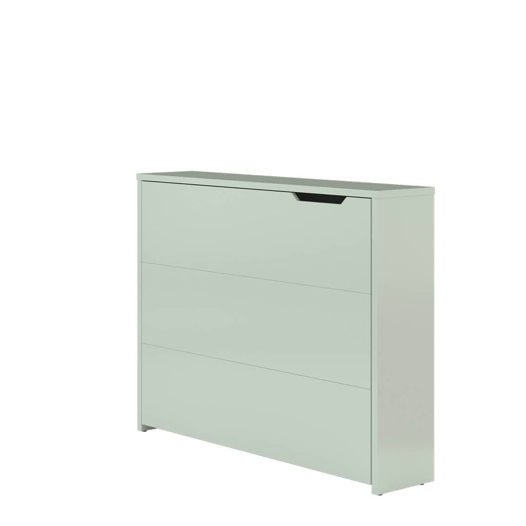 Scrivanie angolare a sinistro con ripiani e scaffali Work Concept CW01L Verde Opaco (2)