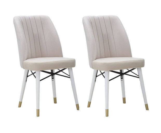 Sedia Bella Crema Set 2Pz cm 50x49x92,5