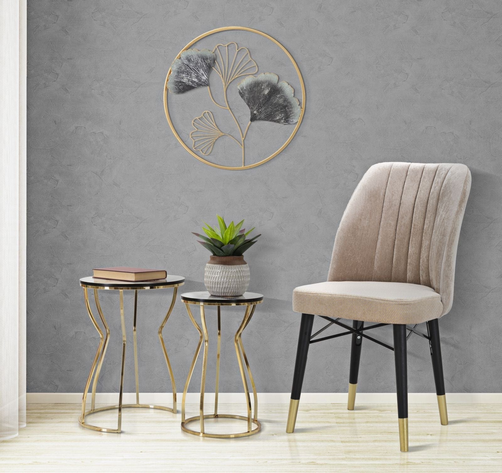 Sedia Bella Grigia Set 2Pz cm 50x49x92,5 (1)