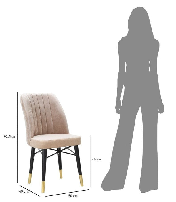 Sedia Bella Grigia Set 2Pz cm 50x49x92,5 (10)