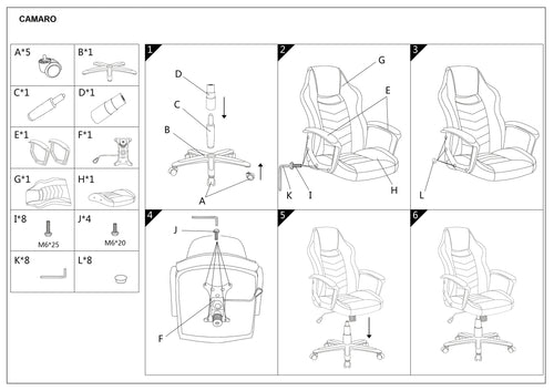 Sedia da gaming Camira Giallo (1)