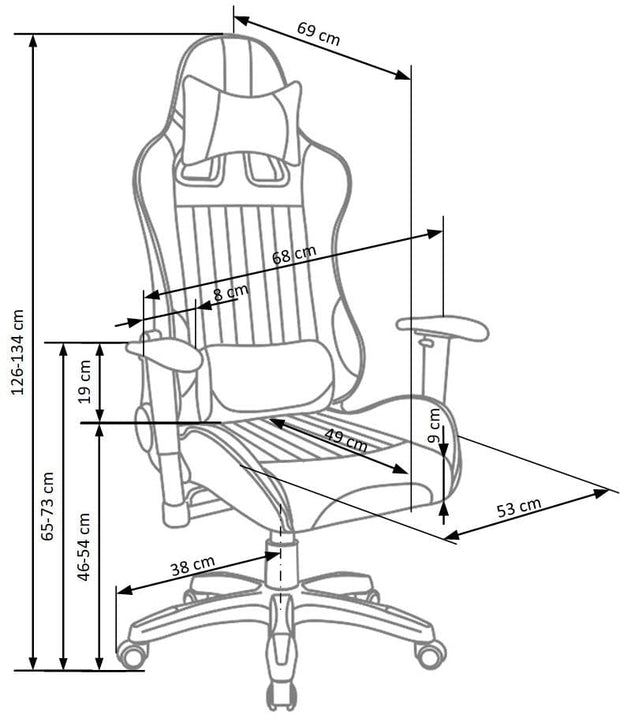 Sedia da gaming Damarius Rosso (2)