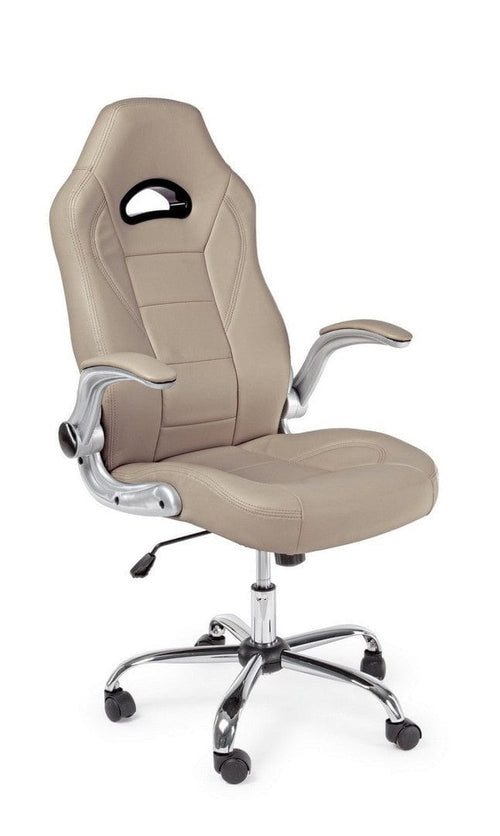 Sedia da gaming in ecopelle Boneville Beige