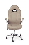 Bizzotto Sedia da gaming in ecopelle Boneville Beige
