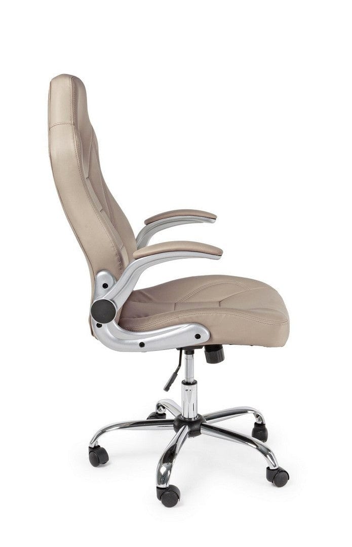 Bizzotto Sedia da gaming in ecopelle Boneville Beige