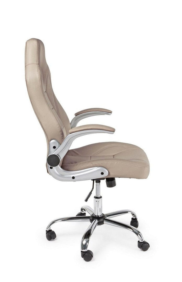 Bizzotto Sedia da gaming in ecopelle Boneville Beige