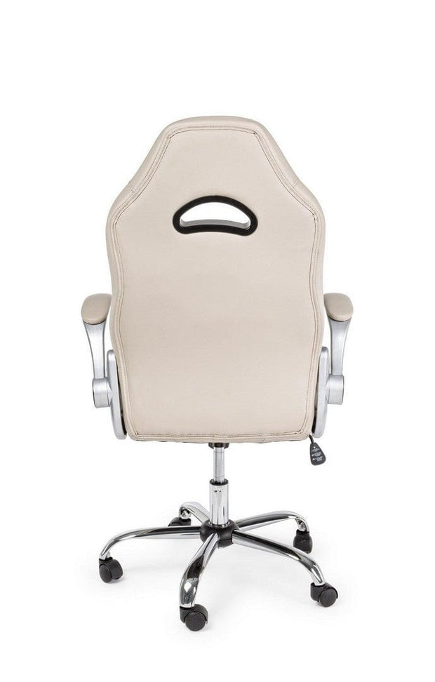 Bizzotto Sedia da gaming in ecopelle Boneville Beige