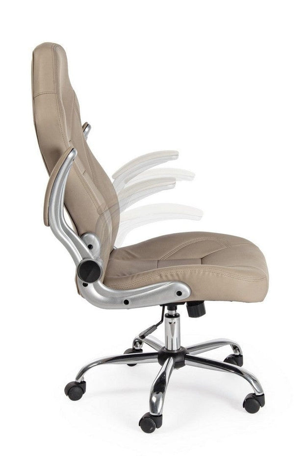 Bizzotto Sedia da gaming in ecopelle Boneville Beige
