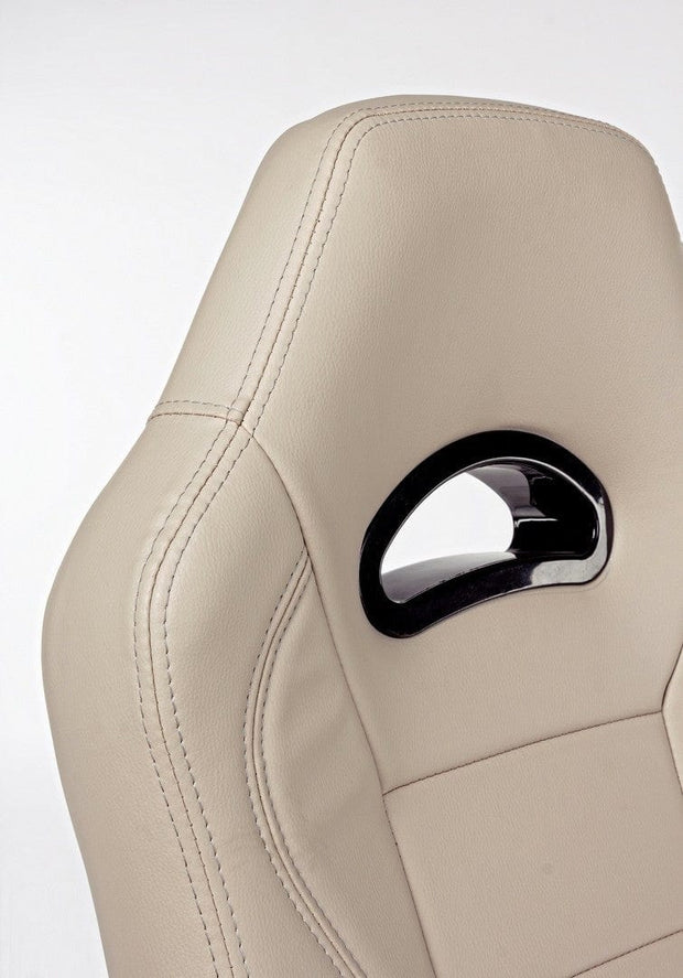 Sedia da gaming in ecopelle Boneville Beige (5)