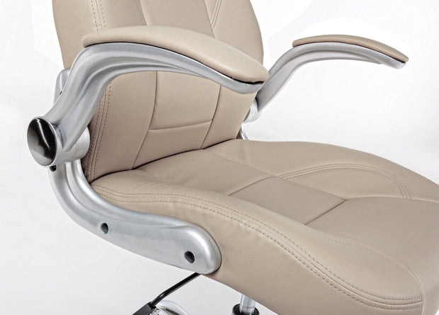 Sedia da gaming in ecopelle Boneville Beige (6)