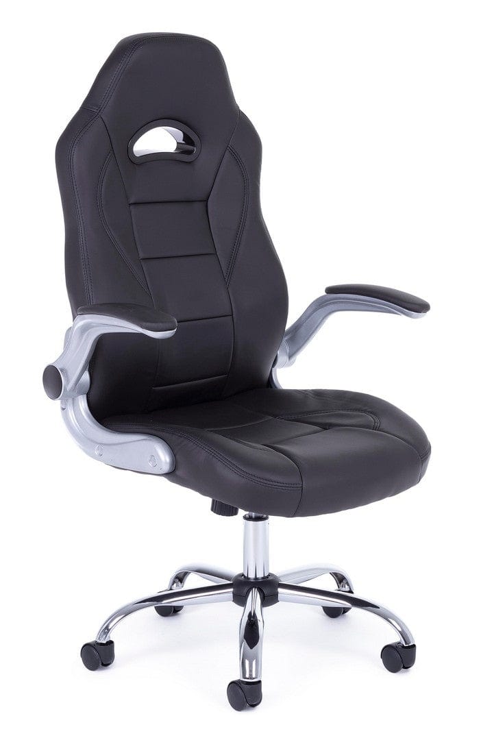 Sedia da gaming in ecopelle Boneville Nero